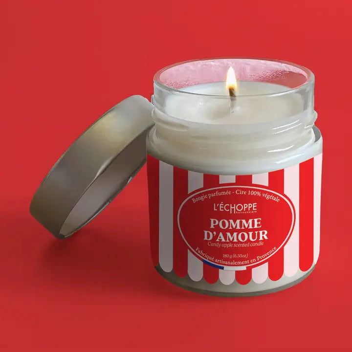bougie parfumé pomme d'amour